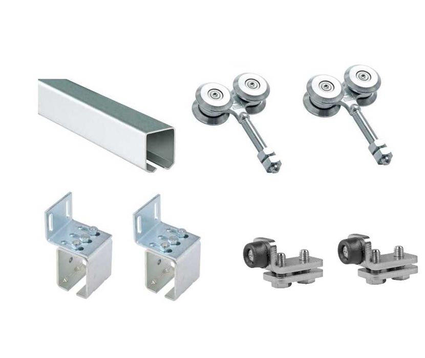 Pachet complet usi suspendate: sina 33x34xL3m+2 sisteme glisare + acc.