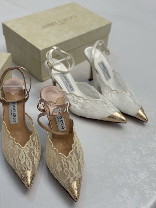 Бежевые Джимми Чу туфли