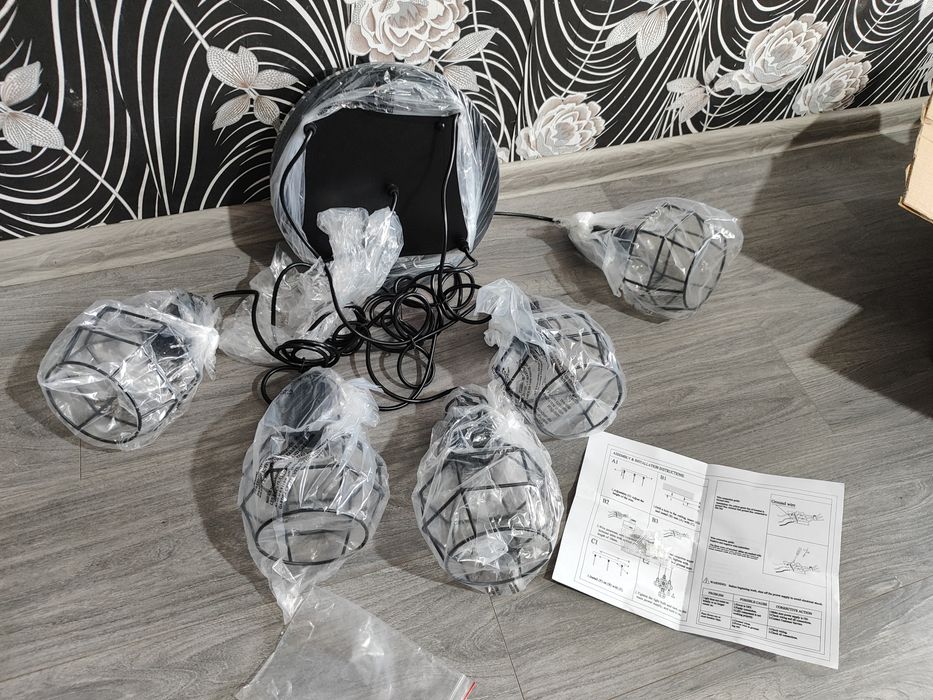 ПРОМО ! FORCOSO Дизайнерска висяща лампа с 5 осветителни тела !