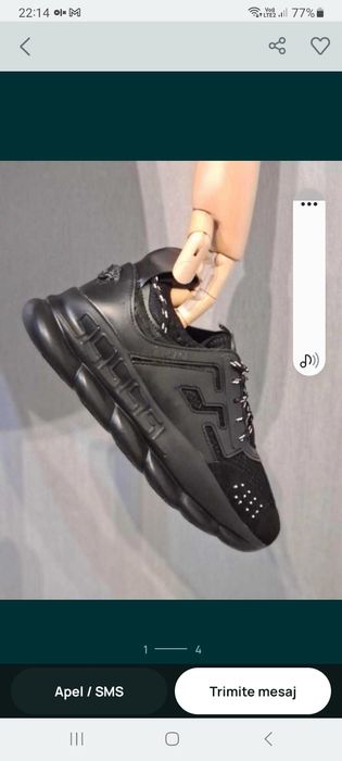 Versace chain  negru full reaction verificare colet