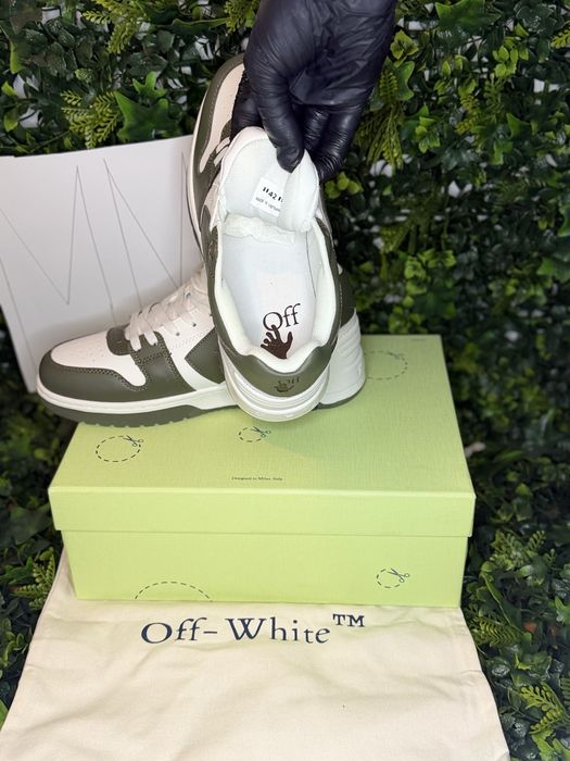 Adidasi/Sneakers Off-White OOO green and white | dustbag | MM2