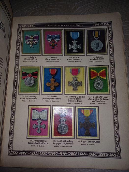 Imperial book Orden -album cu decorații și medalii din Imperiul German