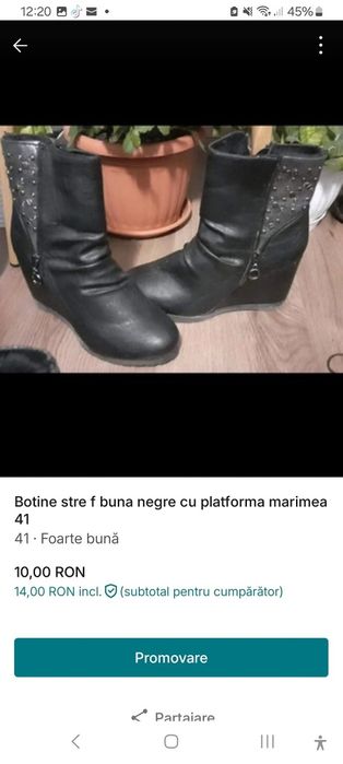 Botine am marimea 38 39 40 41