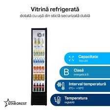 Нова професионална слим хладилна витрина STARCREST SPS-150BK 150 л, 188 см