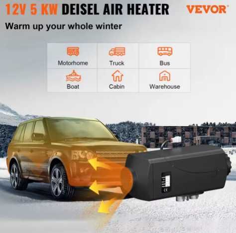 5 кВт 12 волта Суха дизелова печка  за камиони и бусове НОВА