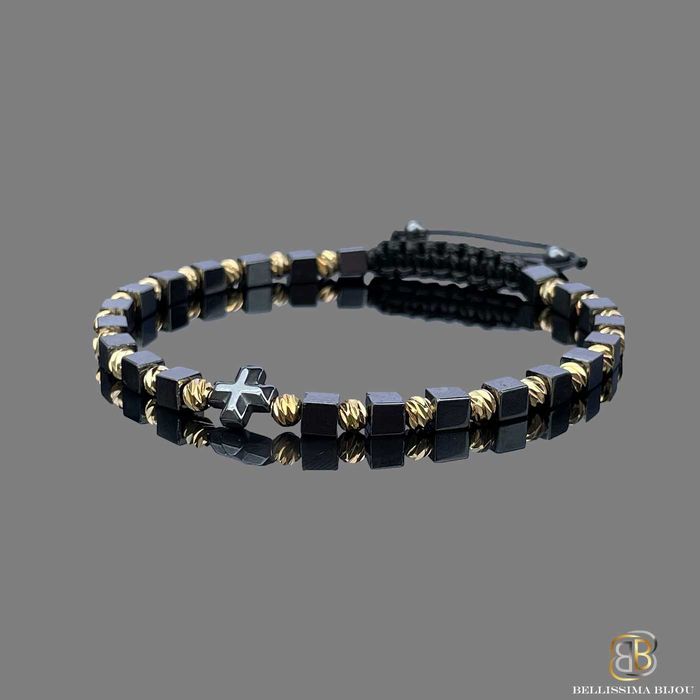 Мъжка Гривна от Хематит и Стомана