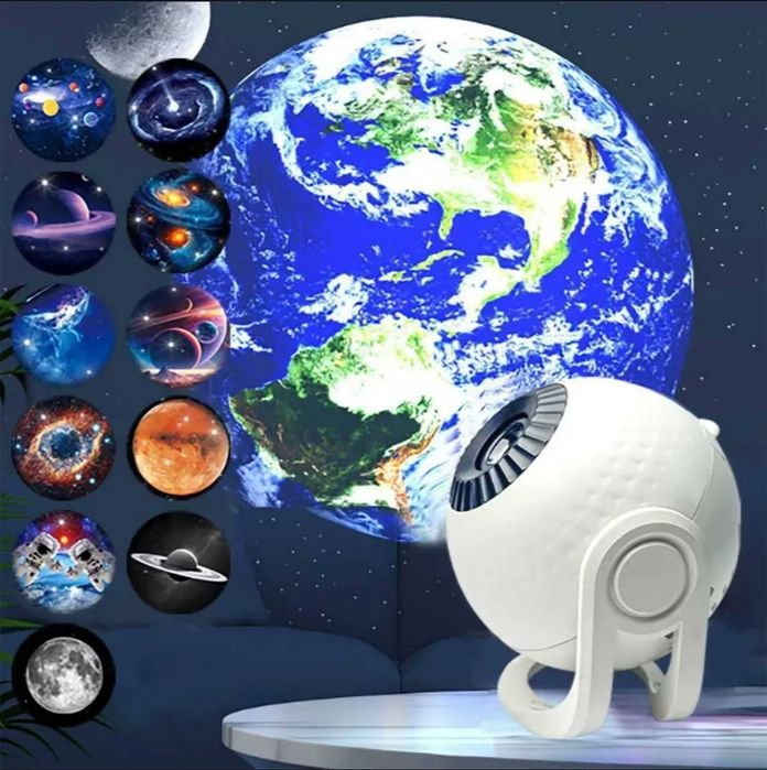 Ночник проектор с пультом Звездное небо 12 проекцией