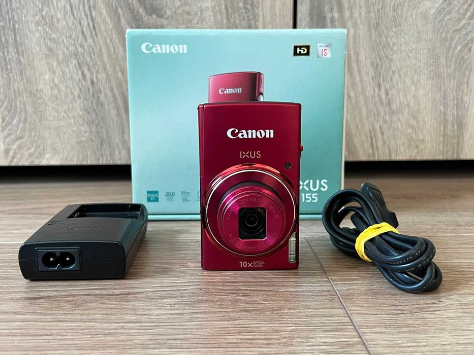 Camera foto aparat foto digital Canon IXUS HD 155 visiniu la cutie cu toate accesoriile in stare foarte foarte buna, poze retro, culoare deosebita
