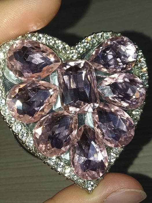 Попсокет сердце с камушками