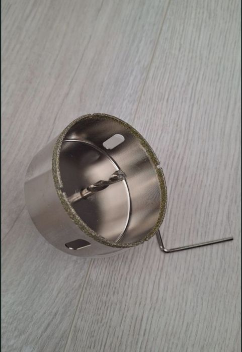 Burghiu diamantat 80mm cu pilot pentru placă porțelan sticlă marmură ceramică