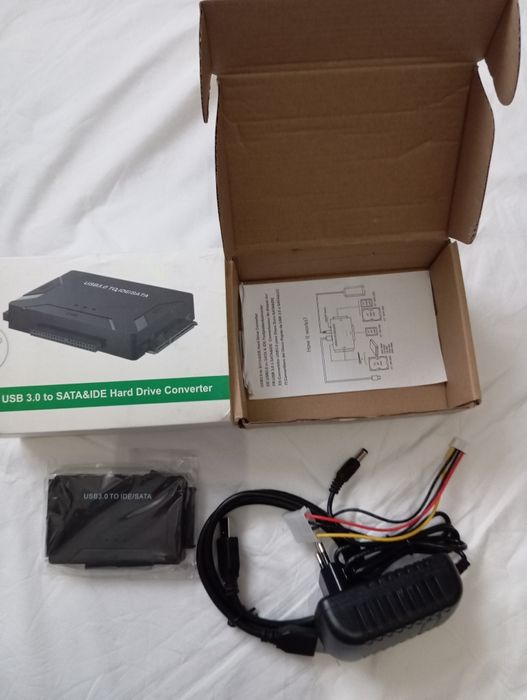 Adaptor USB 3.0 SATA & IDE – pentru HDD/SSD, complet, ca nou
