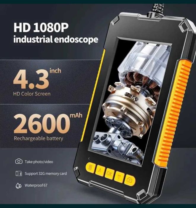 Професионален Ендоскоп Камера 4.3" дисплей с 5 метра кабел