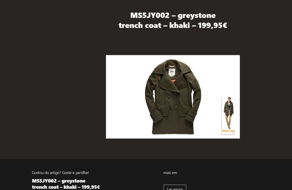 Мъжко вълнено палто Superdry,модел MS5JY002 – размер S