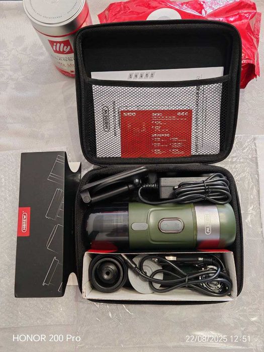 Преносима кафемашина HiBrew Нов модел Premium пълен комплект