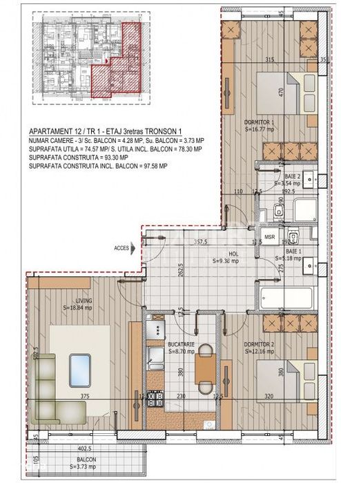 3 Camere | Ideal pentru Familie | Bloc intim | Comision 0%| Pallady
