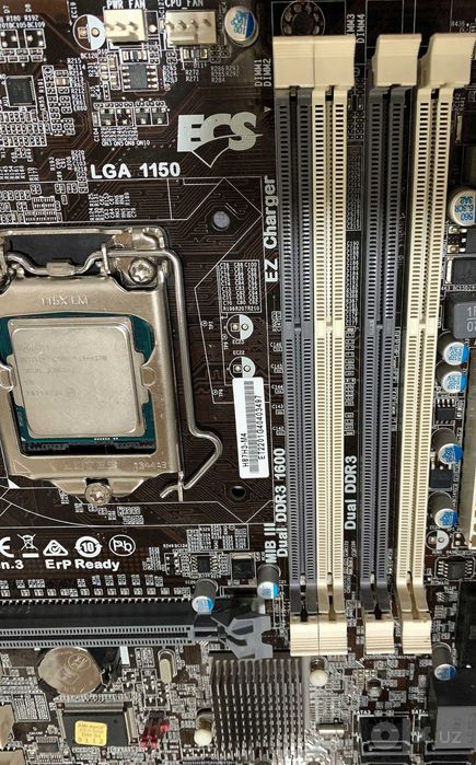Копмлект: ECS Elitegroup PRO H87H3-M4 + Core i3-4170 + Cooler