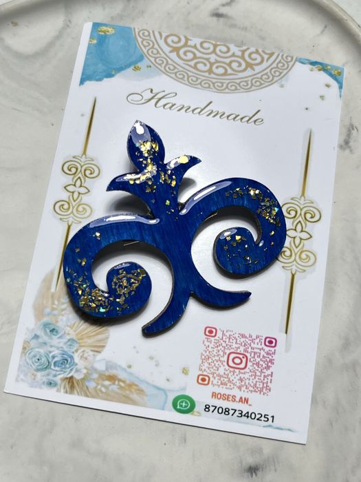 Этно брошь ручная работа