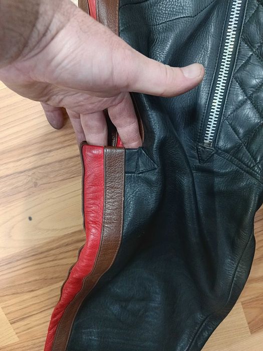 Pantaloni moto piele naturala model clasic