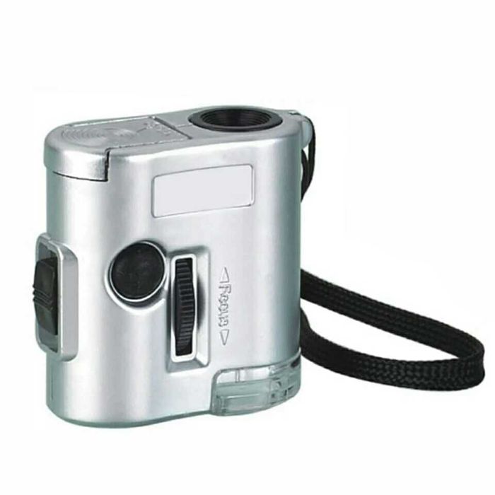 Оптический мини микроскоп 60х (кратный) с led подсветкой