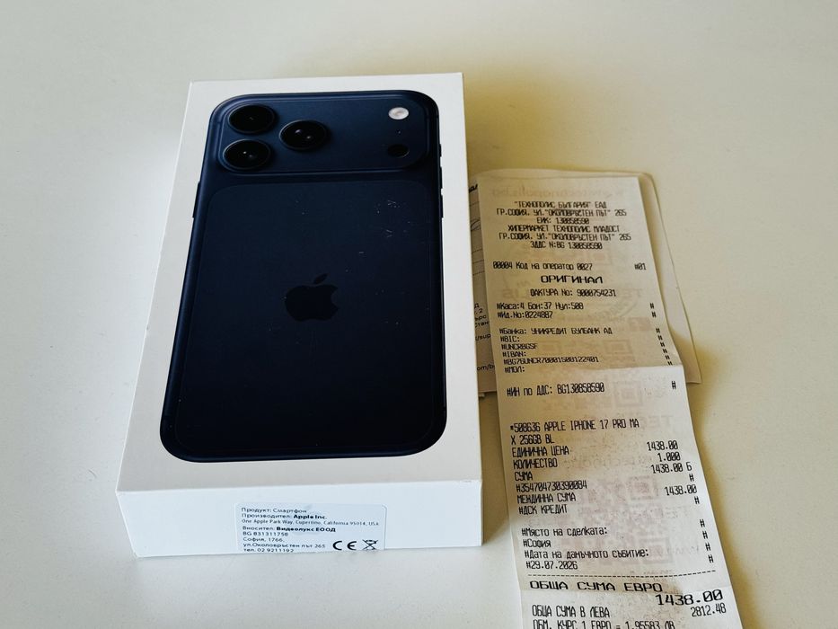 Iphone 17 Pro Max 256GB/512GB Blue Гаранция 2 години