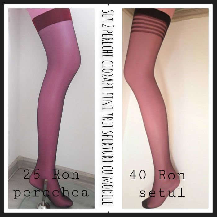 Set 2 dresuri dama/ciorapi diverse modele si culori din plasa one size