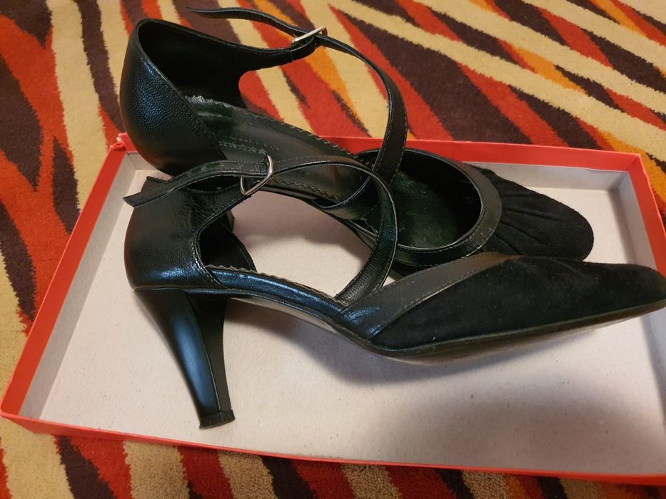 Sandale piele naturala, negru, Cellini, 36