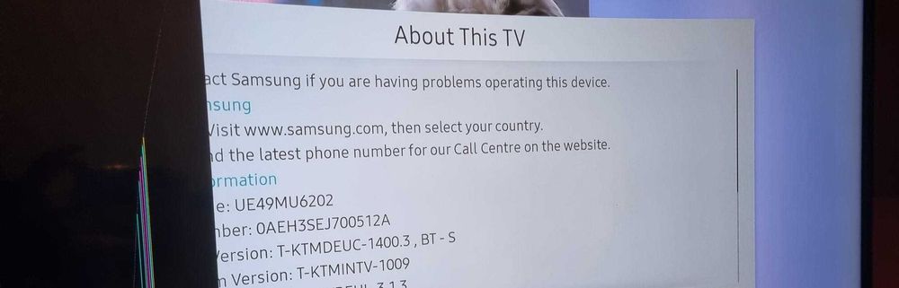 Televizor curbat Samsung 125 cm pentru piese  UE49MU6202