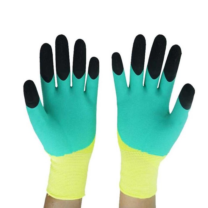 Работни Ръкавици, Латекс, Безшевни, Плетени, Автомонтьорски - Пакет 12 броя