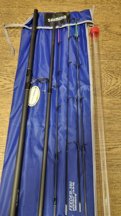 Lanseta Feeder 3.90m SAIMINO,TFD-07 + Mulineta FL BLACK TENA 6000