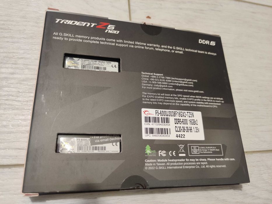 Memorie RAM DDR 5 64Gb (4x16), 2x dualChannel, G.SKILL, 6000mhz, 30CL