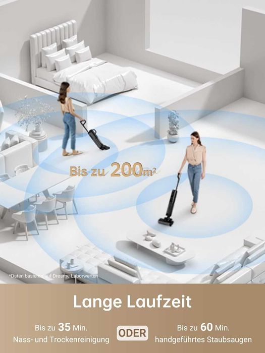 Вертикална прахосмукачка за сухо и мокро почистване Dreame M12 Smart