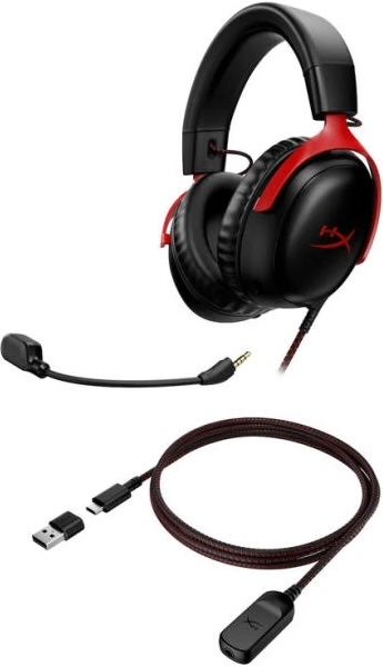 ПРОМО! HyperX Cloud III Red Геймърски слушалки с микрофон / Гаранция