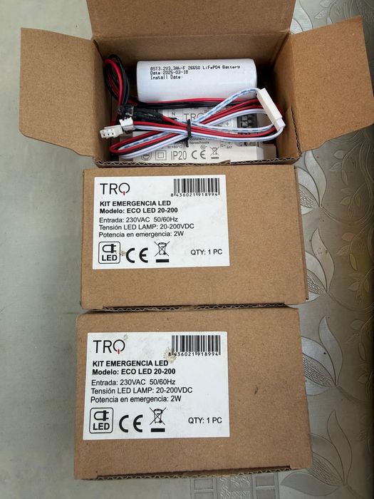 Kit urgenta LED TRQ ECO LED 20-200 acumulator LiFePO4