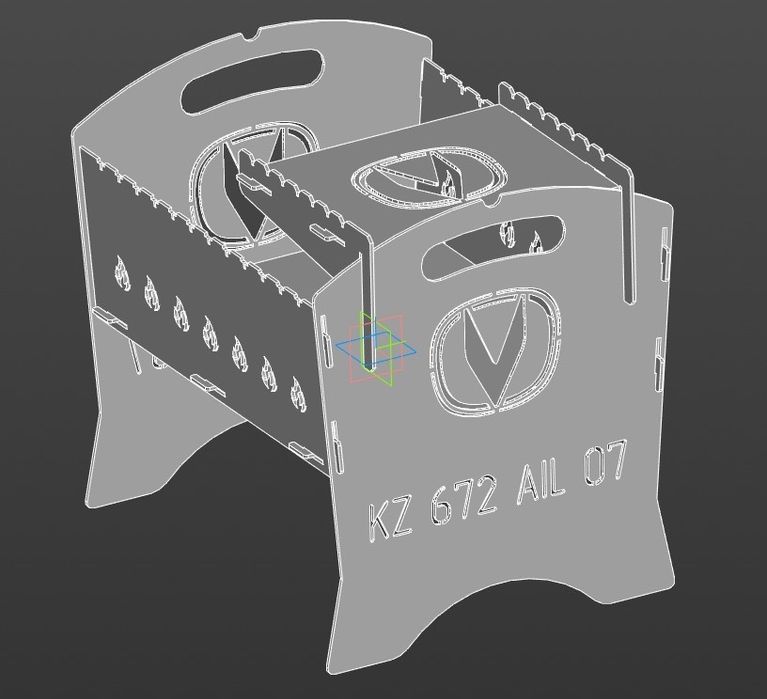 Мангал складной именной