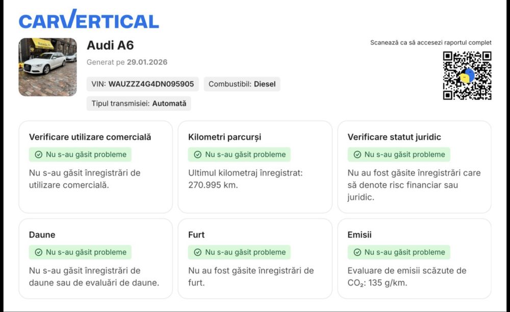 Audi A6 C7 Avant / 2.0 Tdi 177cp E5 / Xenon / RATE prin tbi bank