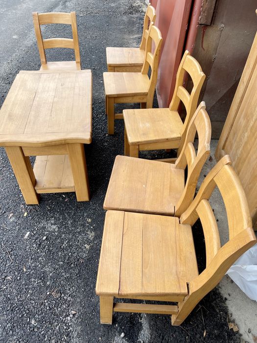 Masa masuta cafea cu scaune lemn masiv fag