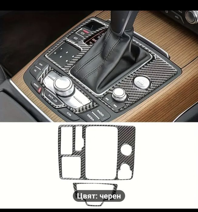 Лепенка тип карбон за конзола за ауди а6 ц7