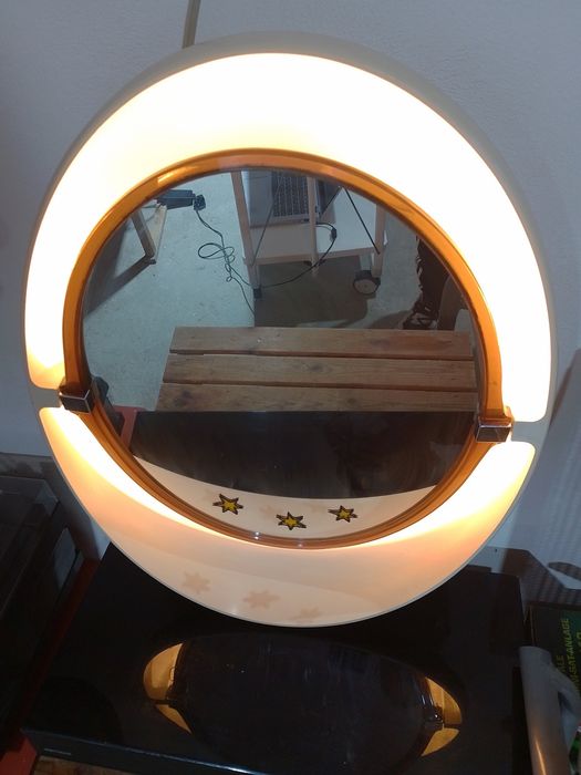 Oglinda iluminata vintage Allibert A136 /Space Age /anii 70