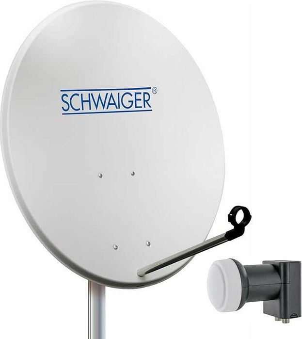 SCHWAIGER Antenă satelit, oțel, gri deschis, 72 cm