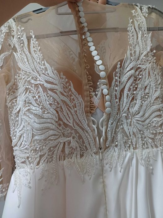 Rochie mireasa din tafta si dantela