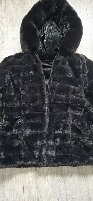 Geacă/ blană, cu 2 fețe, L