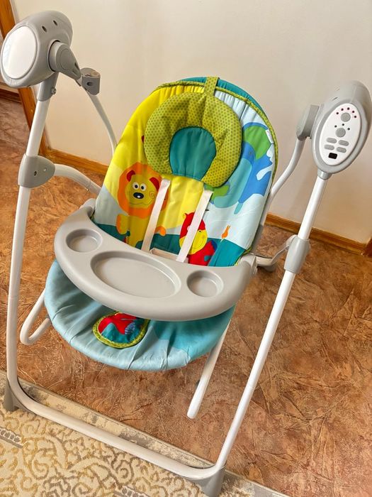 Детский Электрокачели 102 зеленый