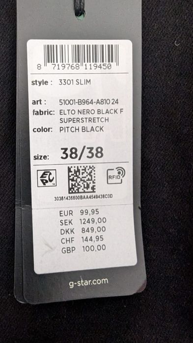 Blugi pt bărbați  , noi, nr 38