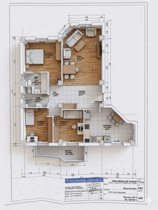 4 Camere | Timișoara | Aradului Vest | 2004–2005 |  Decomandat |