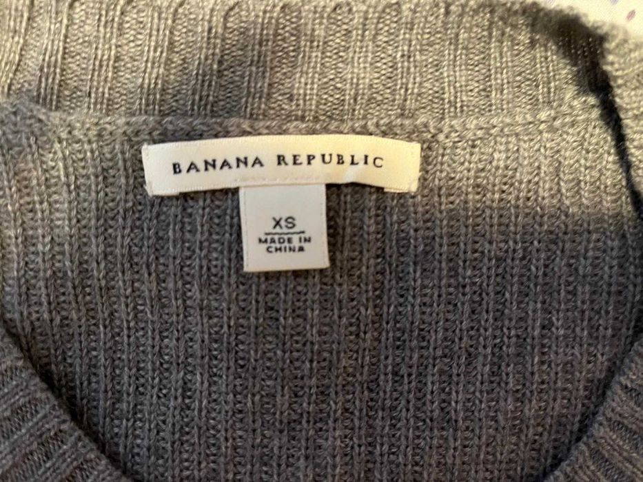 Cardigan Banana Republic XS – lână merino fină, gri