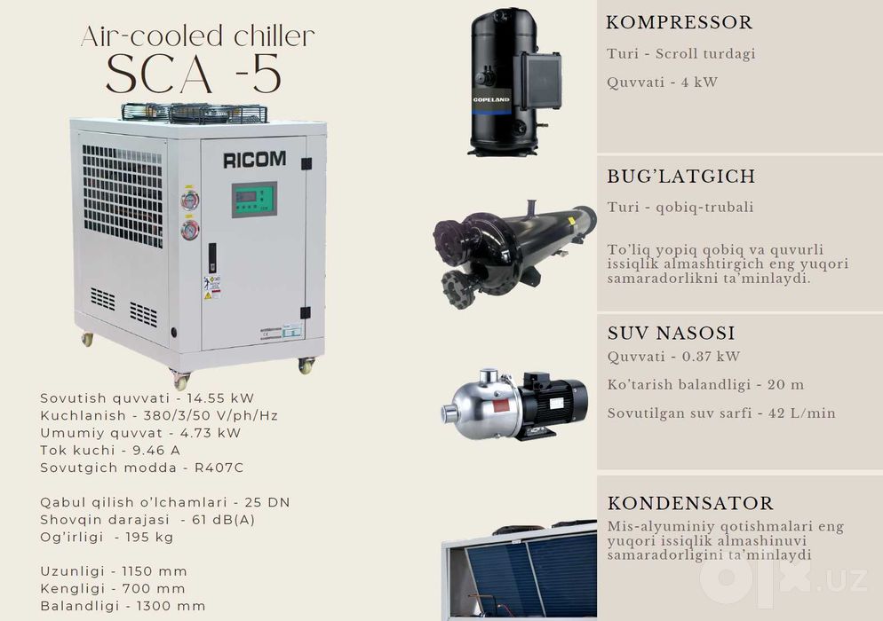Ricom SCA-5   Chiller 5 HP Чиллер 5 НР