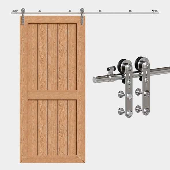 TSMST 1,5 m uși glisante, șină hambar , material oțel inoxidabil