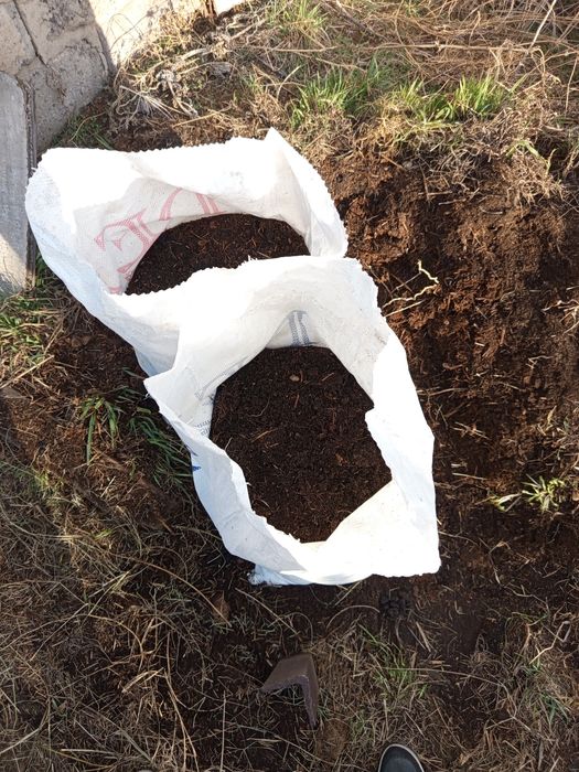 Перегной в мешках