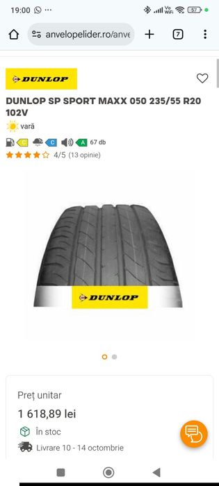Anvelope Dunlop sport maxx