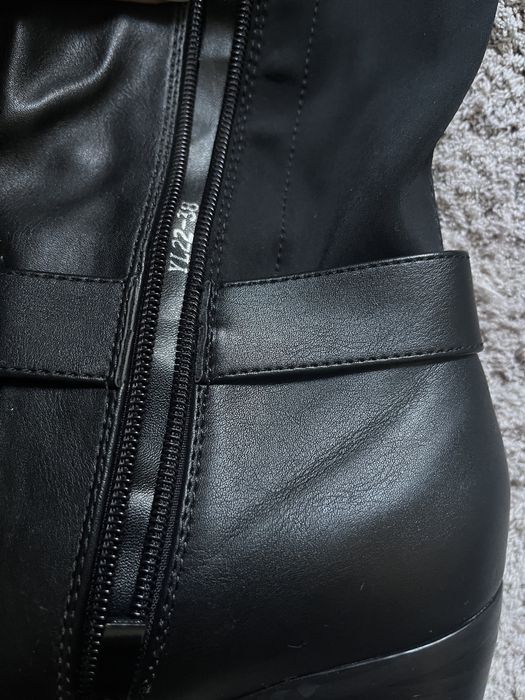 Cizme până la genunchi Diamantique din piele naturală,mărimea 38
